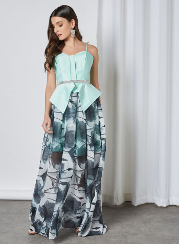 Floral Printed Maxi Dress Multicolour