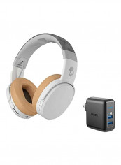 Crusher Bluetooth Over-Ear Headphones With Dual Port USB Wall Charger Grey/Tan reviews Crusher Bluetooth Over-Ear Headphones With Dual Port USB Wall Charger Grey/Tan