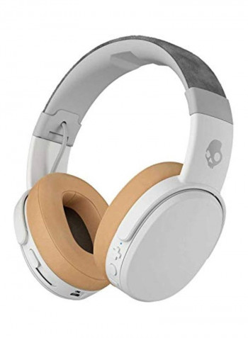 Crusher Bluetooth Over-Ear Headphones With Dual Port USB Wall Charger Grey/Tan