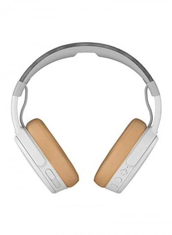 Crusher Bluetooth Over-Ear Headphones With Dual Port USB Wall Charger Grey/Tan