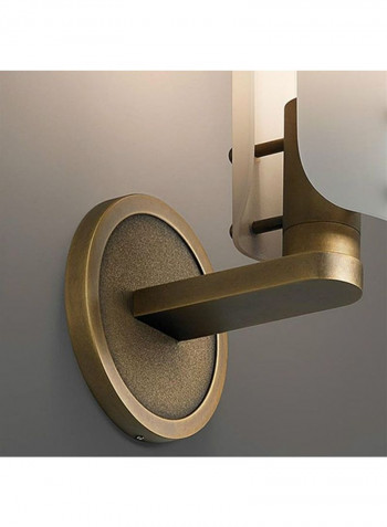 Double Heads Full Copper Wall Light White/Gold
