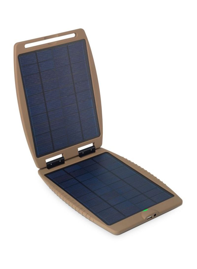 Portable Solar Charger Brown/Blue/Black