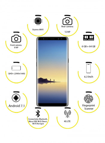 Galaxy Note8 Dual SIM Midnight Black 64GB 6GB RAM 4G LTE