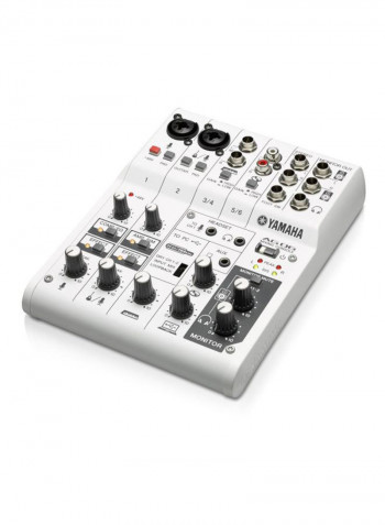 AG Series 6-Channel Mixer And USB Audio Interface AG06 White