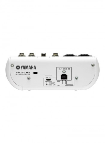 AG Series 6-Channel Mixer And USB Audio Interface AG06 White