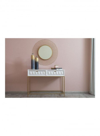 Leyton Console Table White/Golden