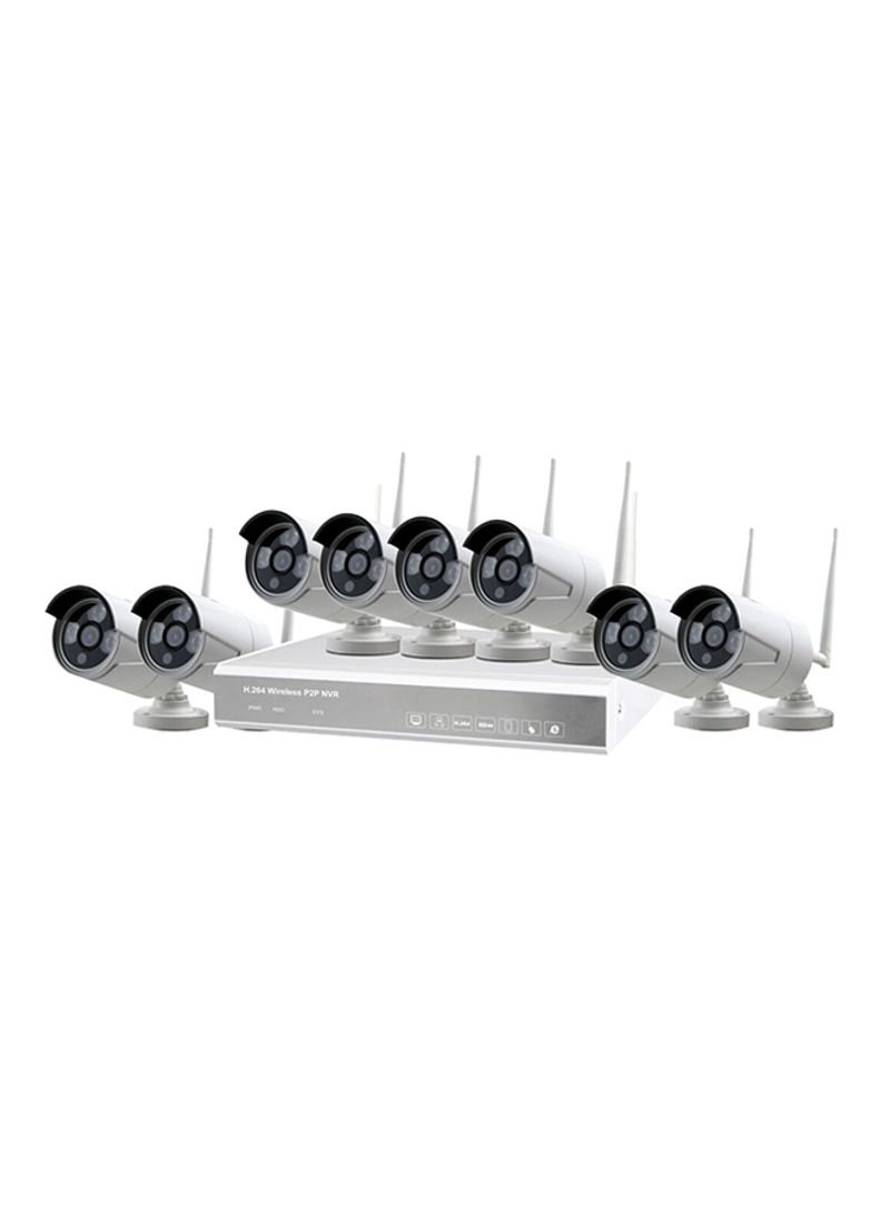 8-Piece Security Recording System HD Wireless Camera Kit