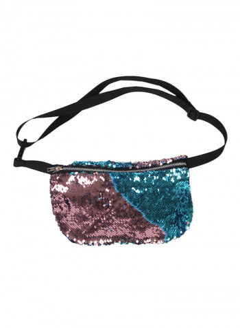 Casual Sequin Waistpack Blue/Pink/Black