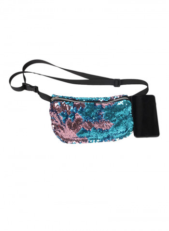 Casual Sequin Waistpack Blue/Pink/Black