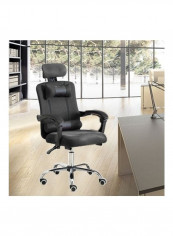 Comfortable Chair with Double Pillow Design Black
