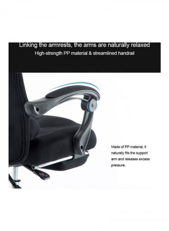 Comfortable Chair with Double Pillow Design Black