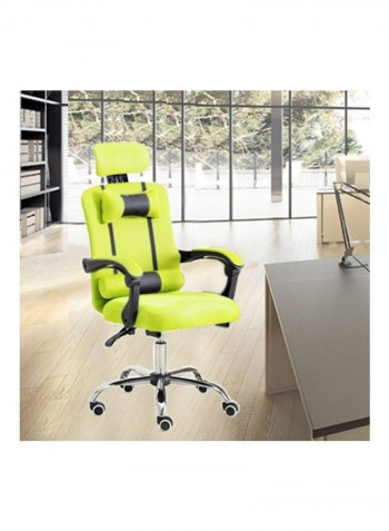 Comfortable Chair with Double Pillow Design Green