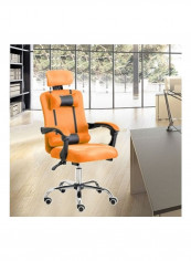 Comfortable Chair with Double Pillow Design Orange