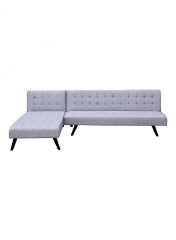 3-Seater Sofa Bed With Chaise Lounge Grey 180x78x75cm