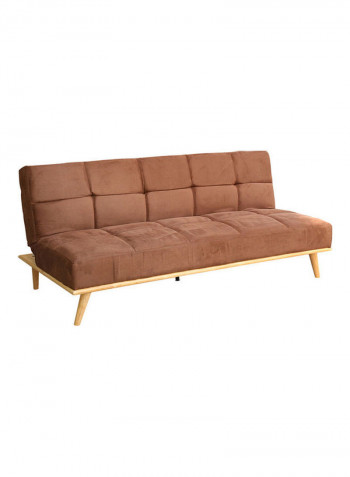 3 Seater Sofabed Brown 182x83x81cm