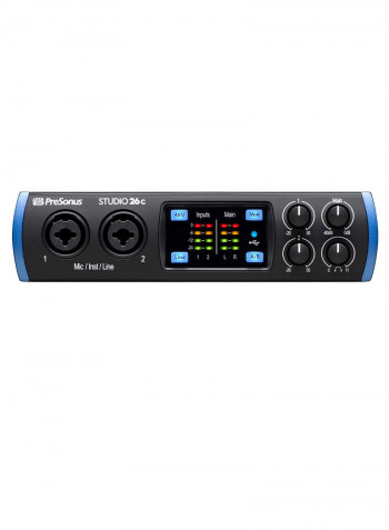 Portable Studio Audio Interface Studio 26C Black/Blue