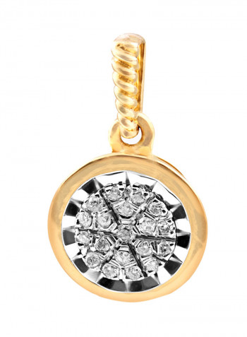Yellow Gold 0.05 Carat Diamond Napoli Pendant