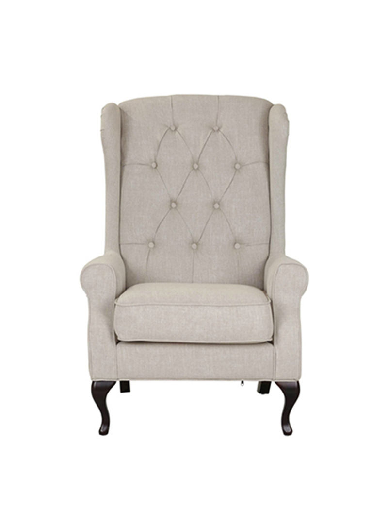 Country Wing Arm Chair Beige/Black