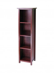 Verona Wood 5 Tier Open Cabinet With 4 Folding Fabric Baskets Brown/White reviews Verona Wood 5 Tier Open Cabinet With 4 Folding Fabric Baskets Brown/White