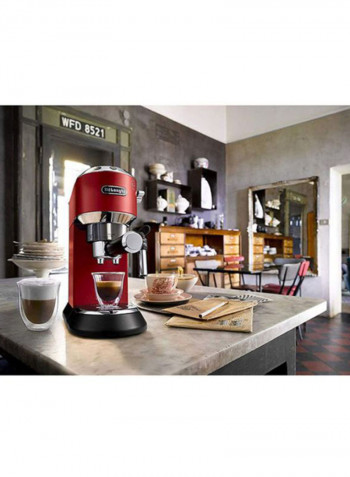 Dedica Pump Espresso With Electric Burr Grinder 1.1 l 1300 W EC685R BUNDLE Red/Black