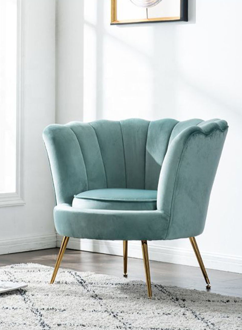 Upholstered Velvet Sofa Light Aqua Blue