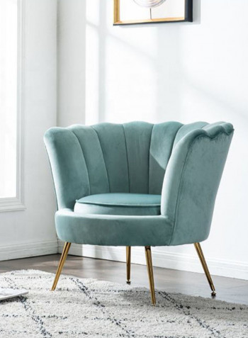 Upholstered Velvet Sofa Light Aqua Blue