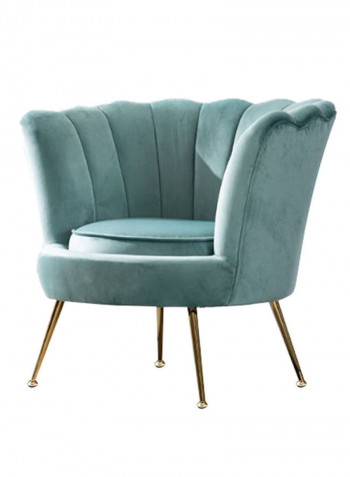 Upholstered Velvet Sofa Light Aqua Blue