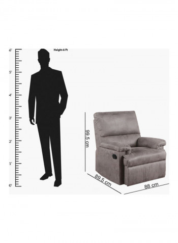 Willow 1-Seater Recliner Sofa Brown