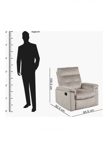 Gala 1-Seater Recliner Sofa Beige