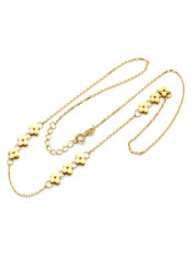 18k Gold V C Choker Adjustable Size Necklace
