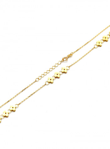 18k Gold V C Choker Adjustable Size Necklace