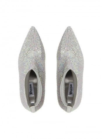 Billionaire High Heel Booties Silver