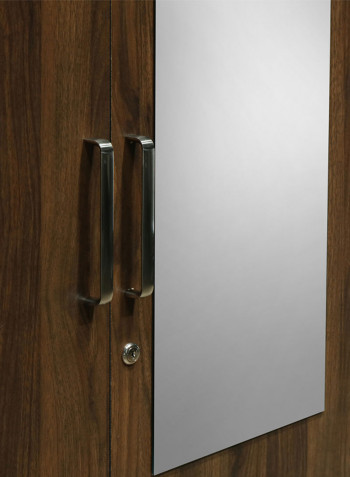 Brisbane 3-Doors And 1-Drawer Wardrobe With Mirror Brown