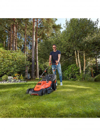 Lawn Mower With Bike Handle Orange/Black 1800watts