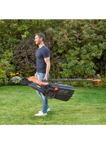Lawn Mower With Bike Handle Orange/Black 1800watts