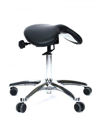 Multifunctional Saddle Chair Black/Silver