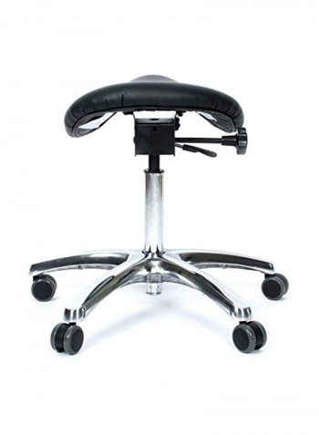 Multifunctional Saddle Chair Black/Silver