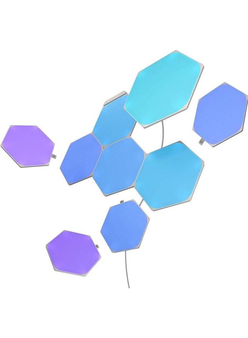NANOLEAF Shapes Hexagons Starter Kit - Smart WiFi LED Panel System w/ Music Visualizer - 9 Pack White