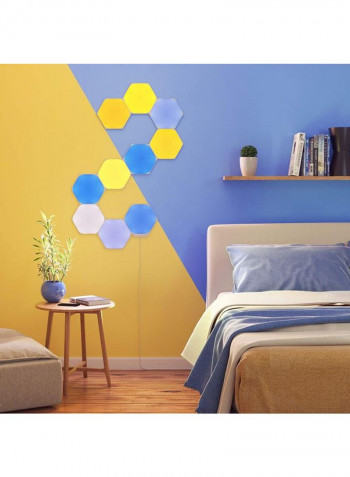 NANOLEAF Shapes Hexagons Starter Kit - Smart WiFi LED Panel System w/ Music Visualizer - 9 Pack White