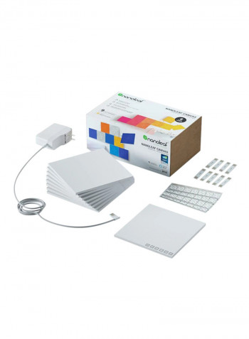 Pack Of 9 Canvas Square Expansion Touch And Rhythm Sensitive LED Light Panels Multicolour