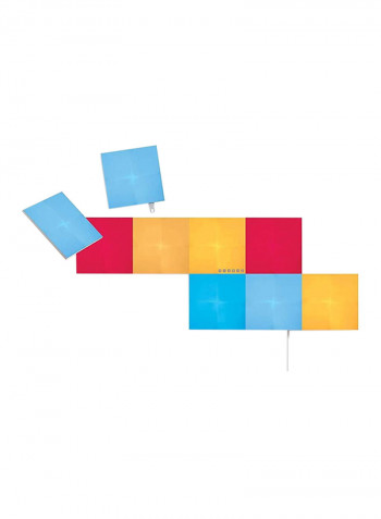 Pack Of 9 Canvas Square Expansion Touch And Rhythm Sensitive LED Light Panels Multicolour