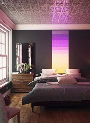 Pack Of 9 Canvas Square Expansion Touch And Rhythm Sensitive LED Light Panels Multicolour