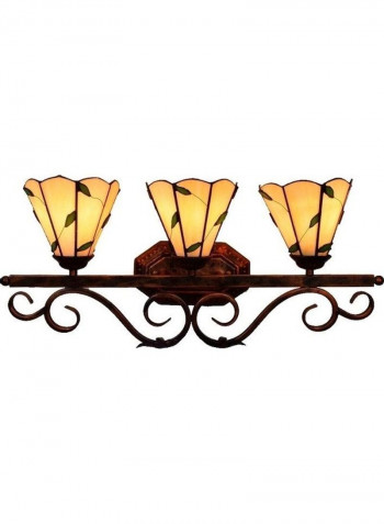 Retro Creative Three Headed Wall Lamp Bronze/Yellow