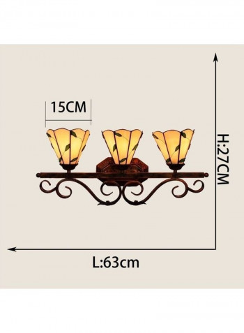 Retro Creative Three Headed Wall Lamp Bronze/Yellow