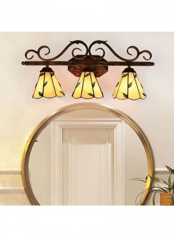 Retro Creative Three Headed Wall Lamp Bronze/Yellow