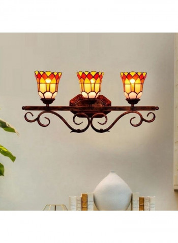 Retro Three Heads Safflower Wall Lamp Multicolour