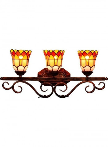 Retro Three Heads Safflower Wall Lamp Multicolour
