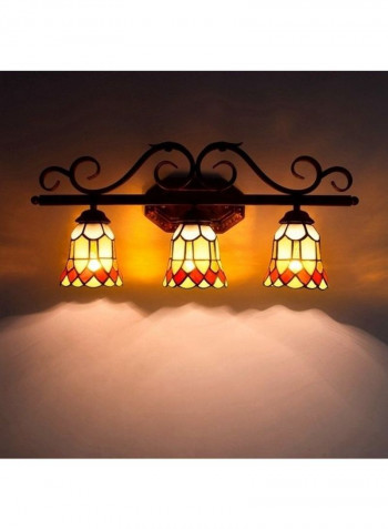 Retro Three Heads Safflower Wall Lamp Multicolour