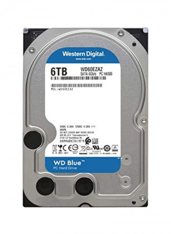 SATA Internal Hard Drive 6TB Silver/Blue/Black
