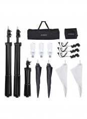 15-Piece Photo Studio Lighting Kit Black/White